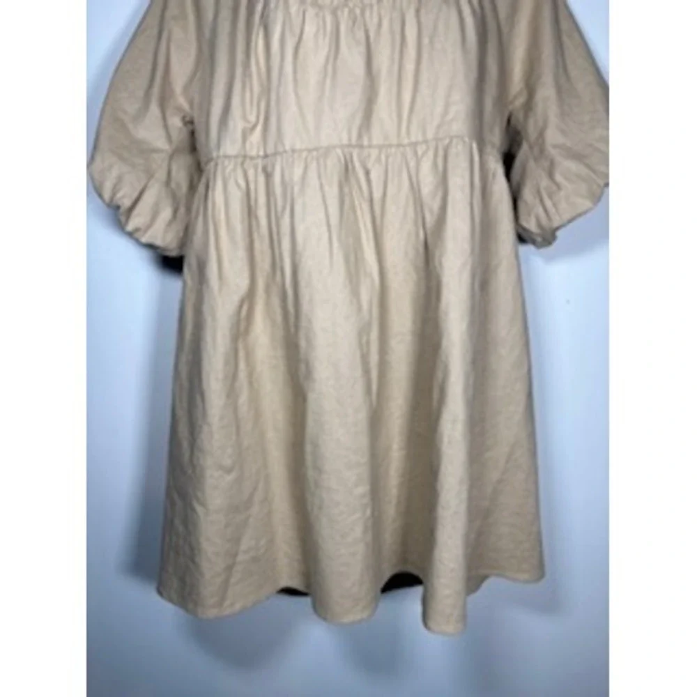 House of Harlow 1960 x REVOLVE Ajay Mini Dress Medium Linen Puff Sleeve Boho